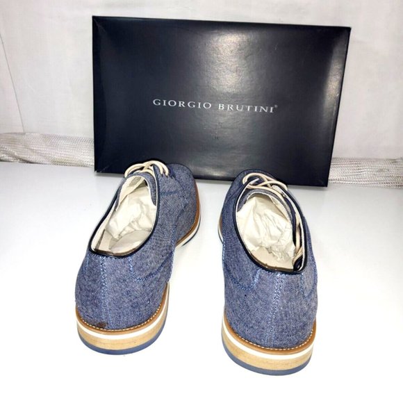 Giorgio Brutini Mens Vick Navy Blue Oxford Derby Canvas shoes New in Box 11-M main image 6